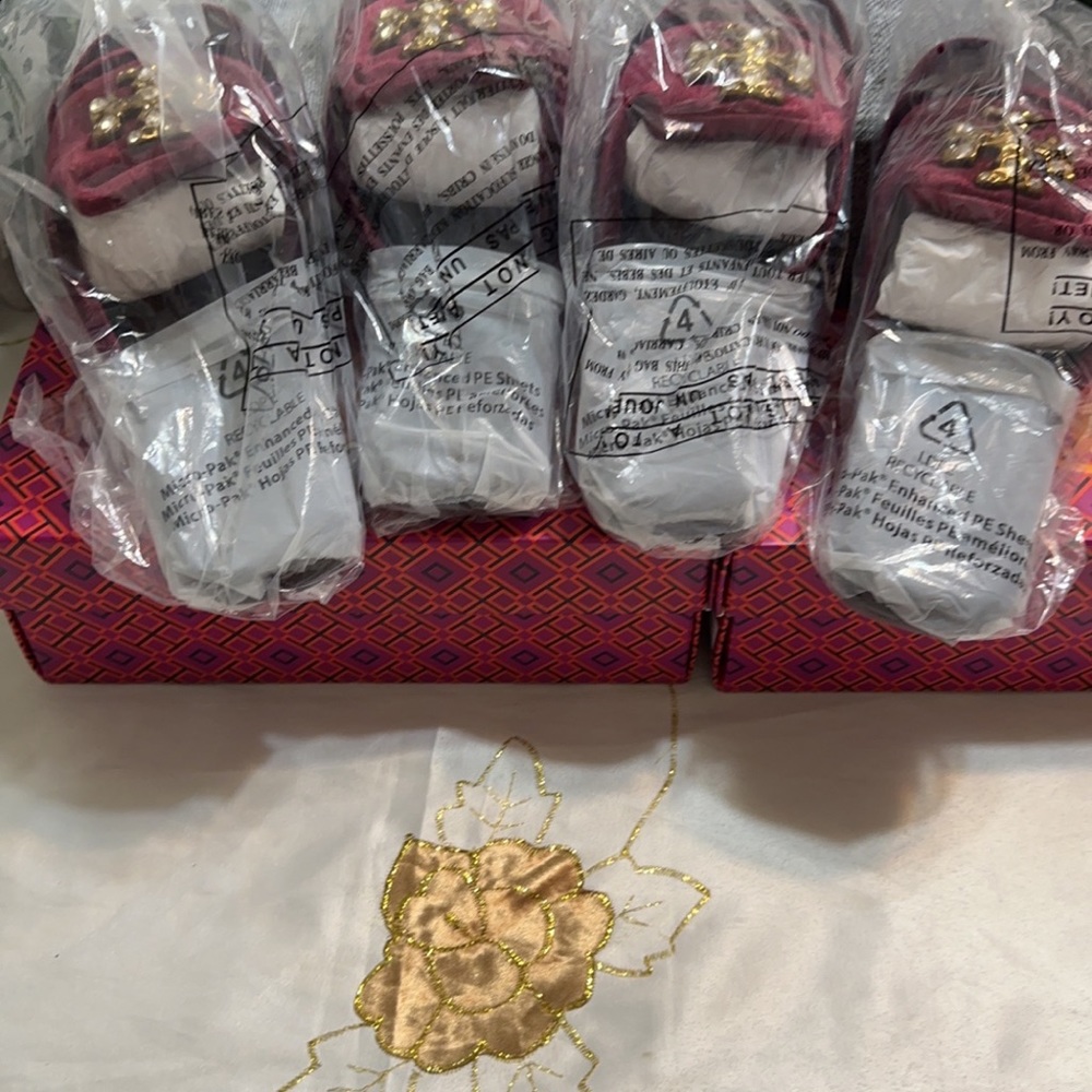NWT Tory Burch Embellished Logo Velvet Scandals, Be summer ready with this. - Picture 7 of 15